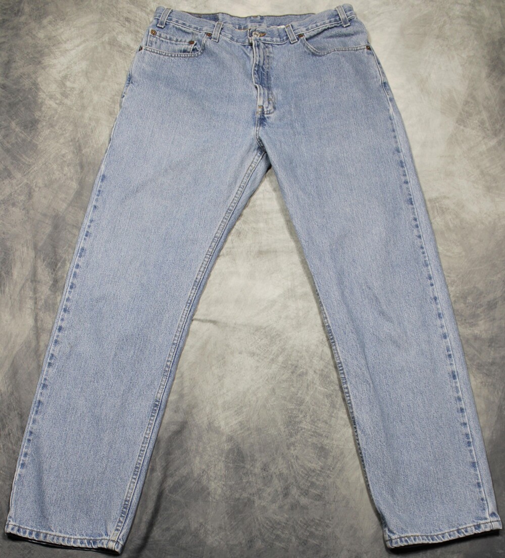 Vintage Leviโs 505 Jeans Mens 36x32 Light Wash Straight Leg
